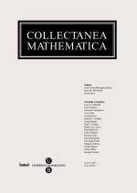 Collectanea Mathematica. Volum LVIII. Fascicle 2n (2007)