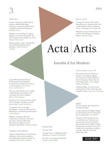 Acta /Artis. Estudis d’Art Modern 3