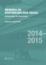 Memoria de responsabilidad social 2014-2015. Aspectos destacables (eBook)