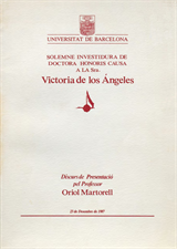 Honoris causa Victoria de los Ángeles (eBook)